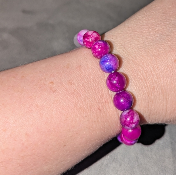 Rose Quartz And Agate Bracelet - Picture 4 of 4